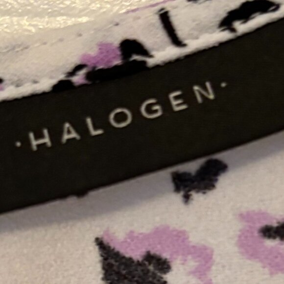 Halogen Women's Soft purple pastel Print Cap Sleeve Shell - Picture 3 of 11